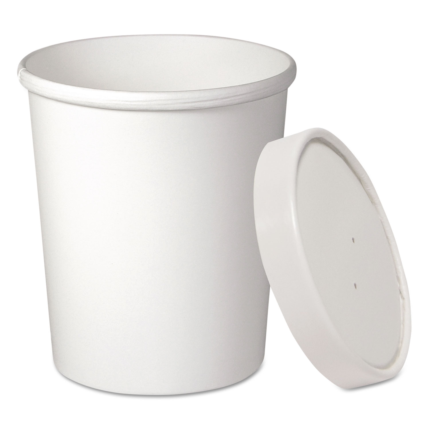 250-Pack 32 oz Double Poly-Coated Paper Soup Hot Food Cup Vented Plastic Lid 