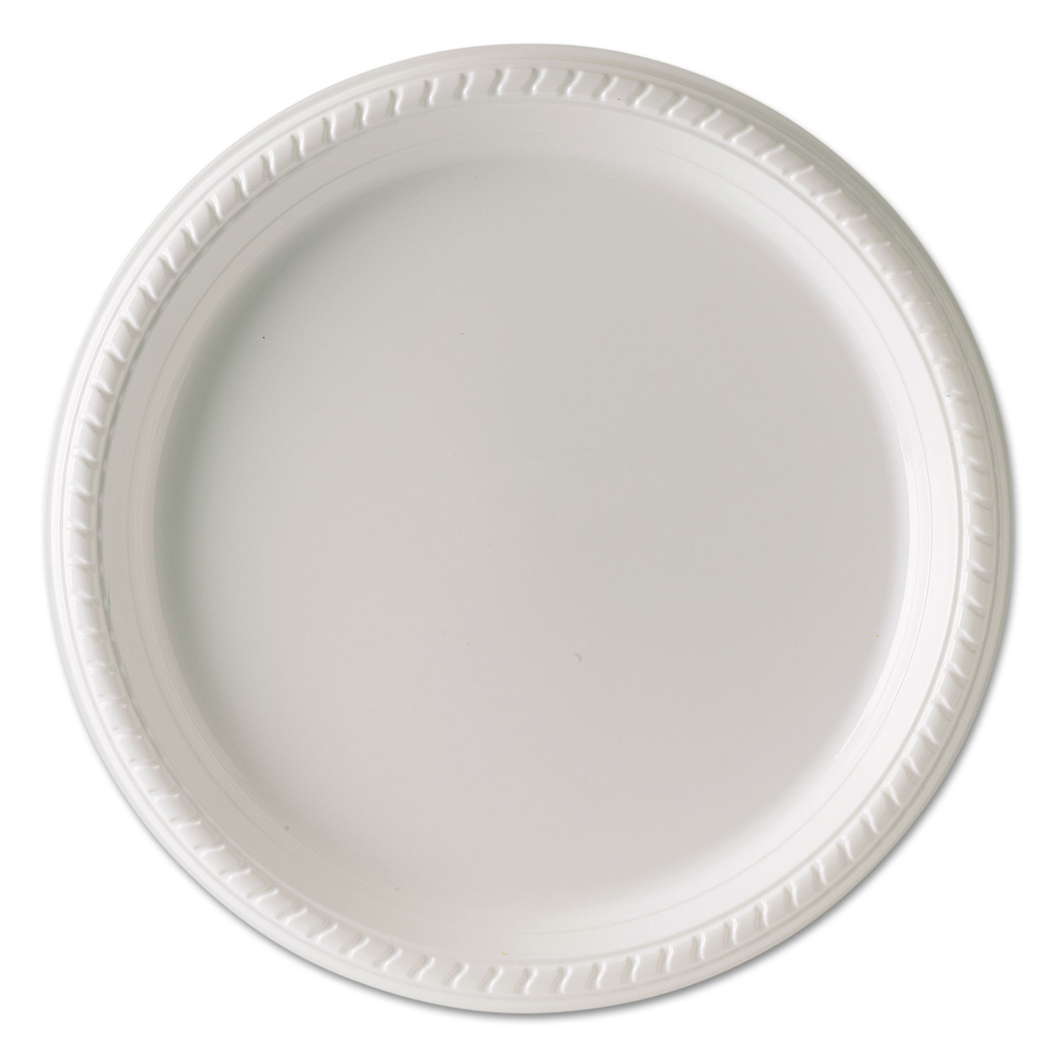  Dart PS15W-0099 Plastic Plates, 10 1/4 Inches, White, Round, 25/Pack, 20 Packs/Carton (SCCPS15W) 