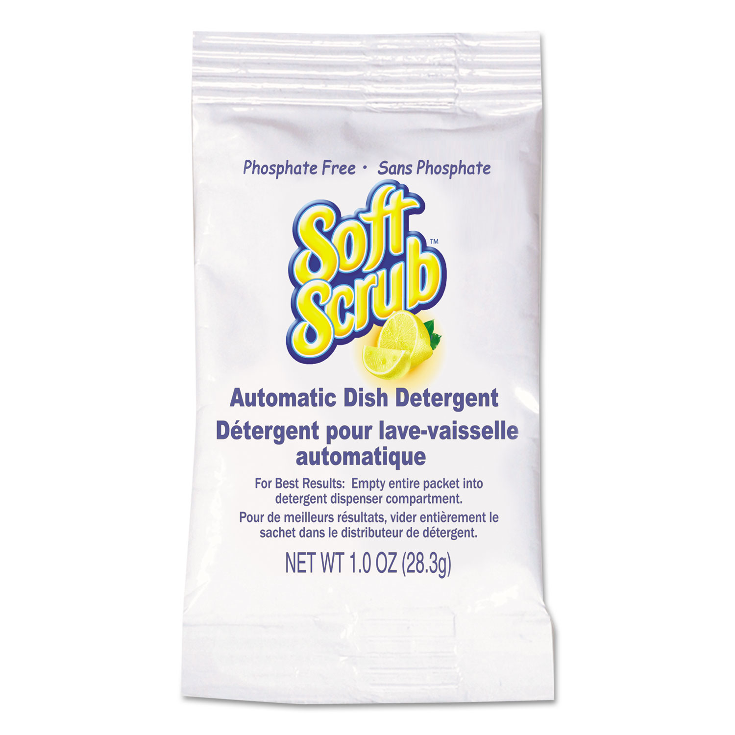  Soft Scrub DIA 10006 Automatic Dish Detergent, Lemon Scent, Powder, 1 oz. Packet, 200/Carton (DIA10006) 