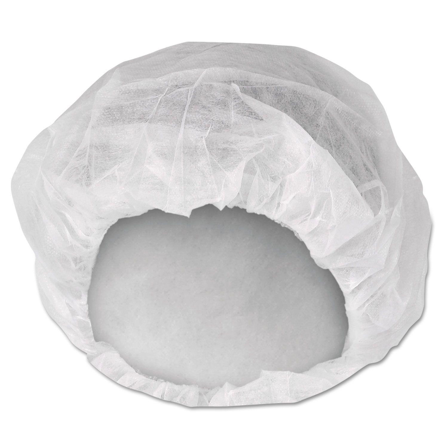 A10 Bouffant Caps, Polypropylene, Medium, White, 200 Pack, 3 Packs/Carton