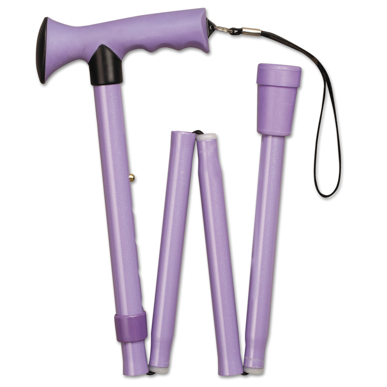 Comfort Grip Folding Canes, Aluminum, Lavender, 33-37H, 250 lb Capacity