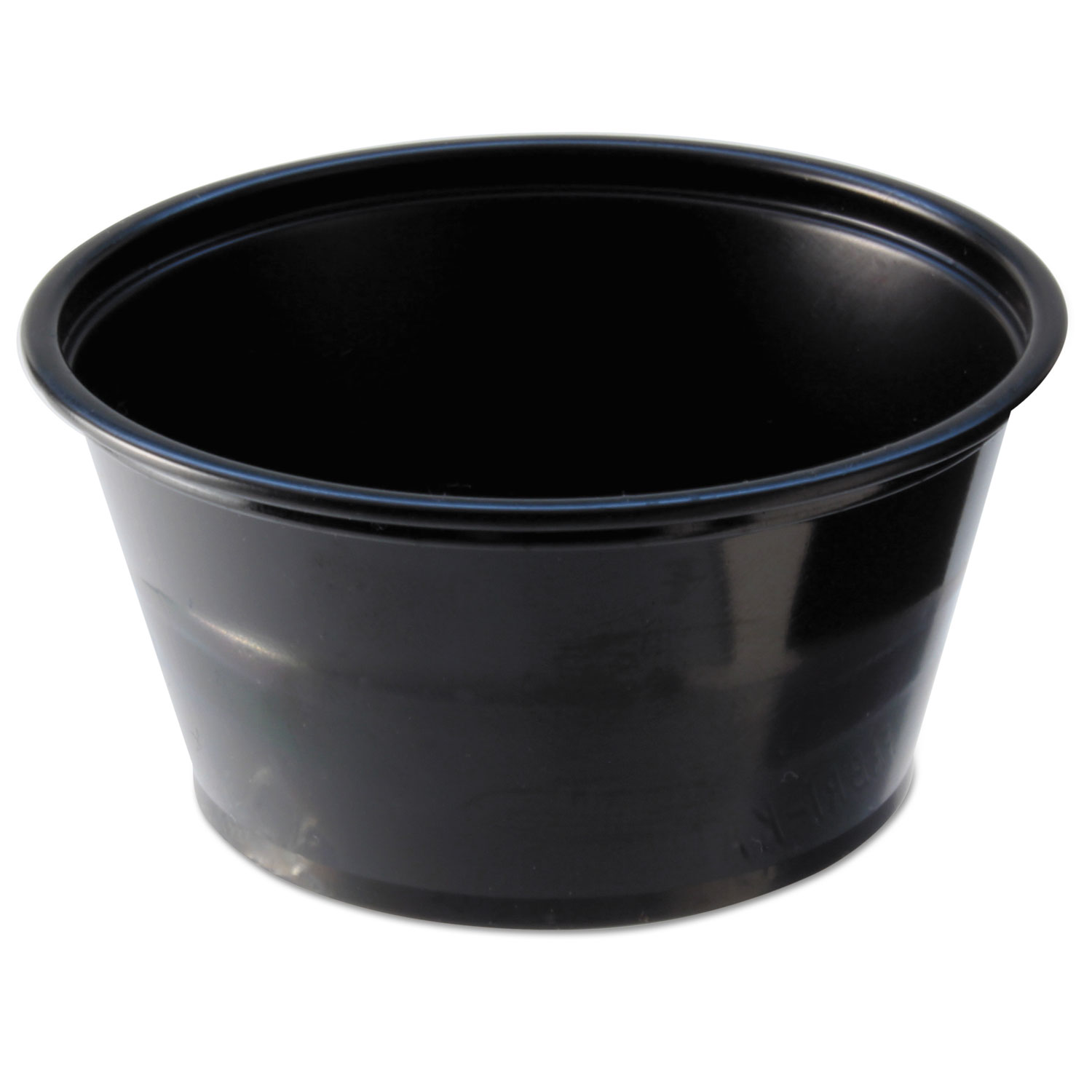  Fabri-Kal 9505137 Portion Cups, 2oz, Black, 250/Sleeve, 10 Sleeves/Carton (FABPC200B) 