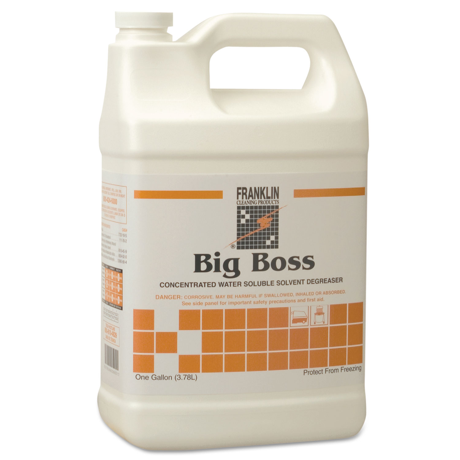  Franklin Cleaning Technology F266022 Big Boss Concentrated Degreaser, Sassafras Scent, 1gal Bottle, 4/Carton (FKLF266022) 