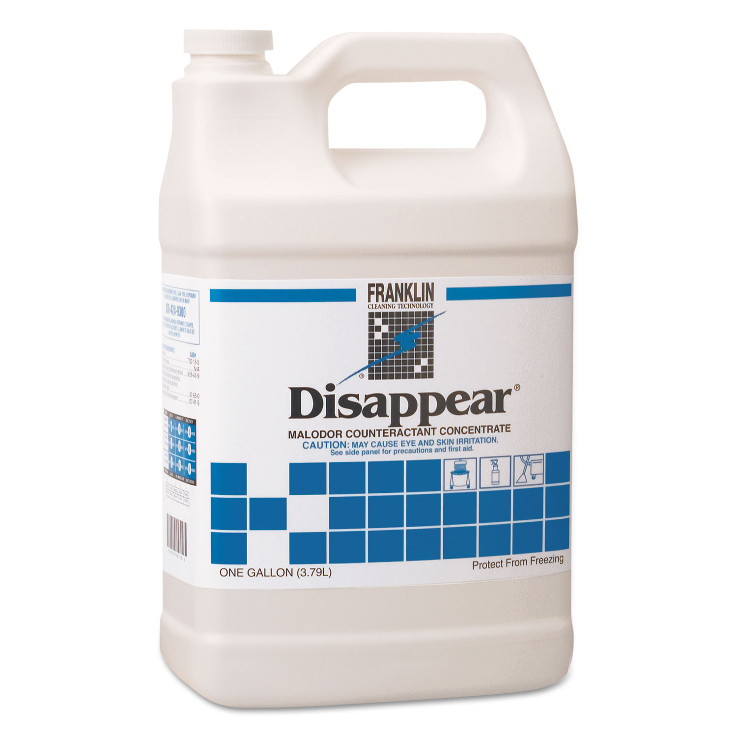  Franklin Cleaning Technology F510522 Disappear Concentrated Odor Counteractant, Spring Bouquet Scent, 1 gal, 4/Carton (FKLF510522) 