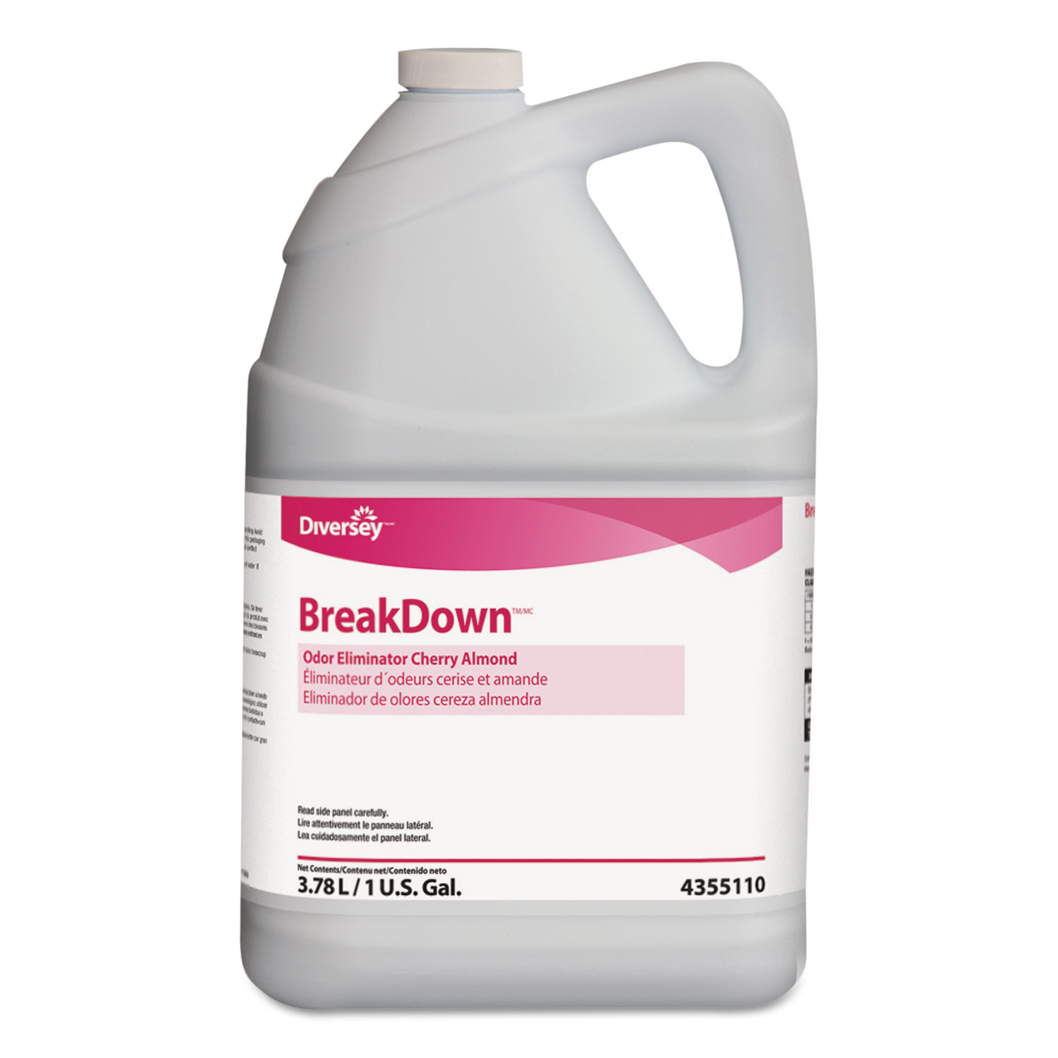  Diversey 94355110 Breakdown Odor Eliminator, Cherry Almond Scent, Liquid, 1 gal Bottle, 4/Carton (DVO94355110) 