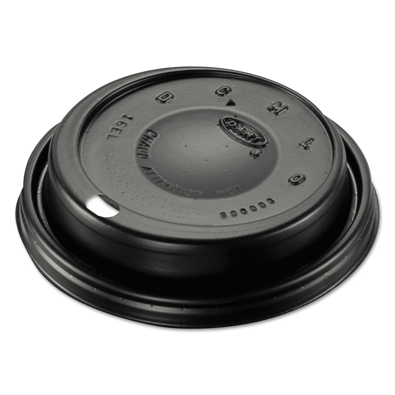  Dart 16ELBLK Cappuccino Dome Sipper Lids, Black, Plastic, 100/Pack, 10 Packs/Carton (DCC16ELBLK) 