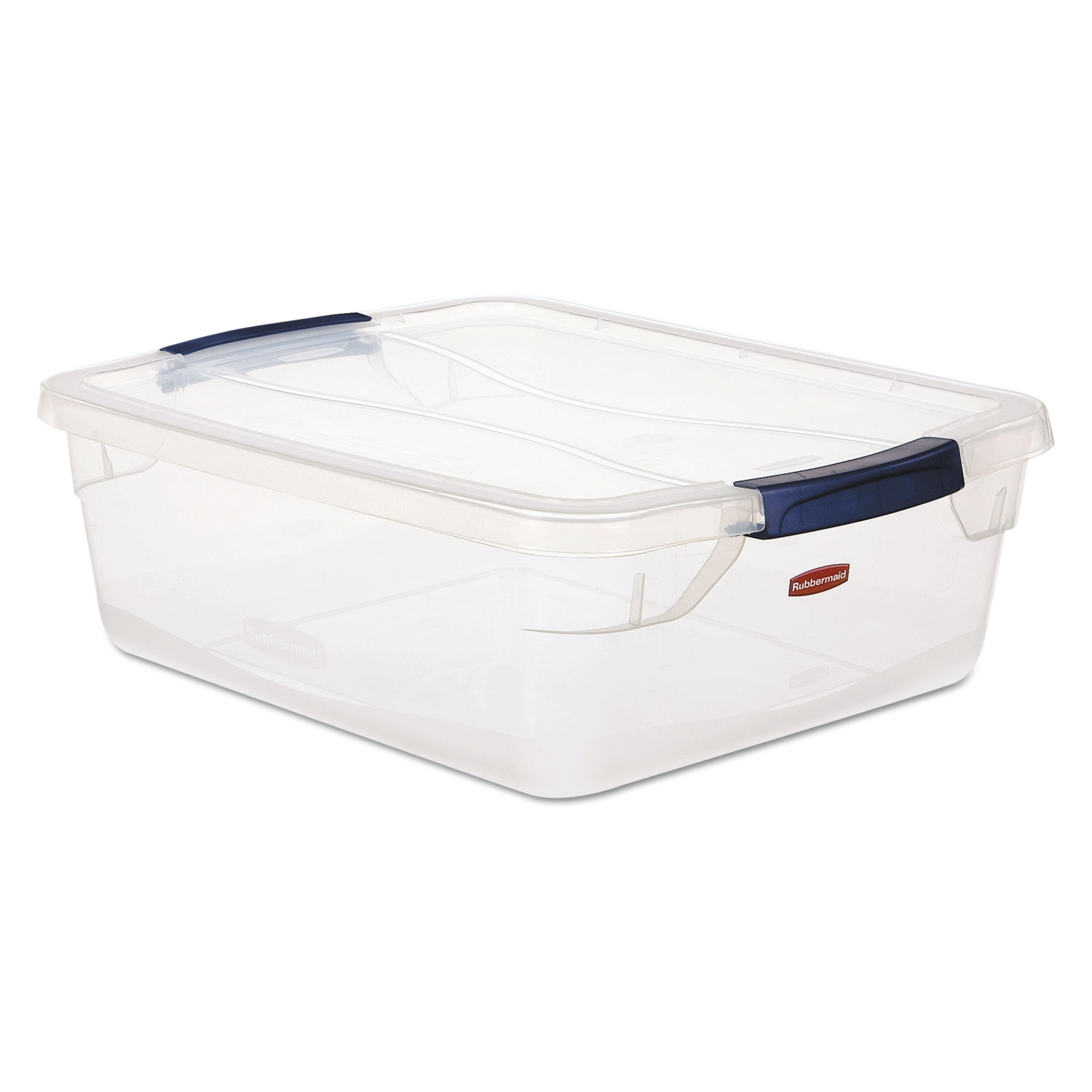  Rubbermaid RMCC710000 Clever Store Snap-Lid Container, 18 3/4 x 23 3/4 x 12 3/8, 71 qt, Clear, 4/CT (UNXRMCC710003) 