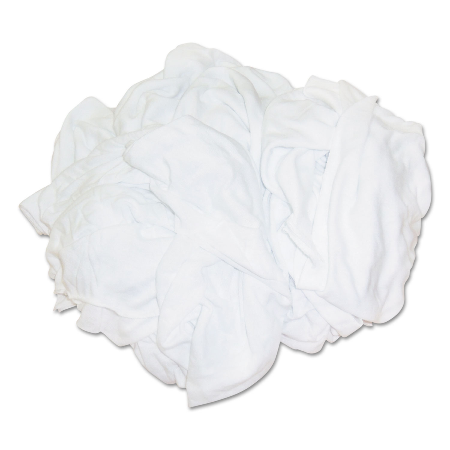  HOSPECO 455-25BP New Bleached White T-Shirt Rags, Multi-Fabric, 25 lb Polybag (HOS45525BP) 
