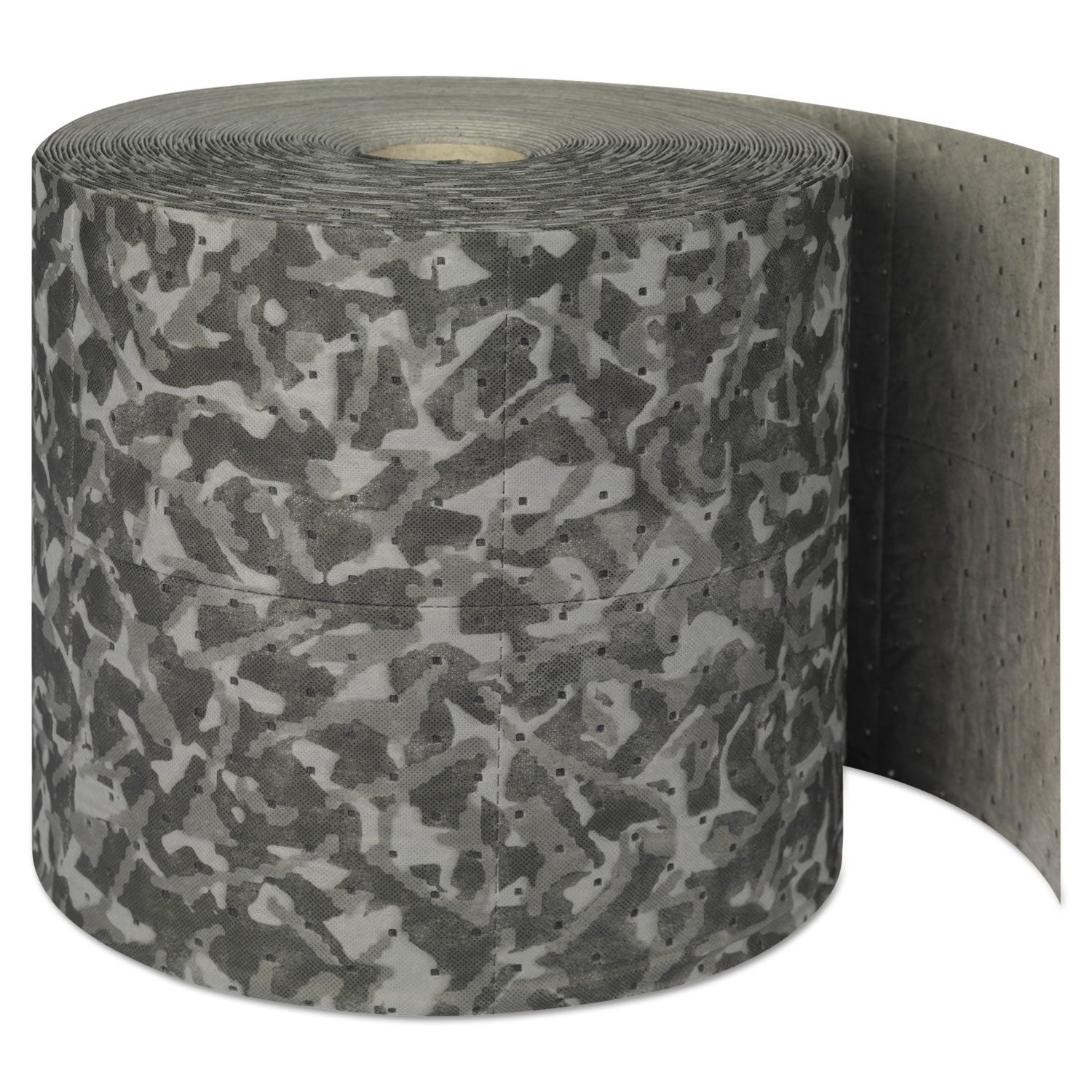 Battlemat Heavy-Roll Sorbent Pads, 25gal, 15 x 150ft, Industrial Camouflage