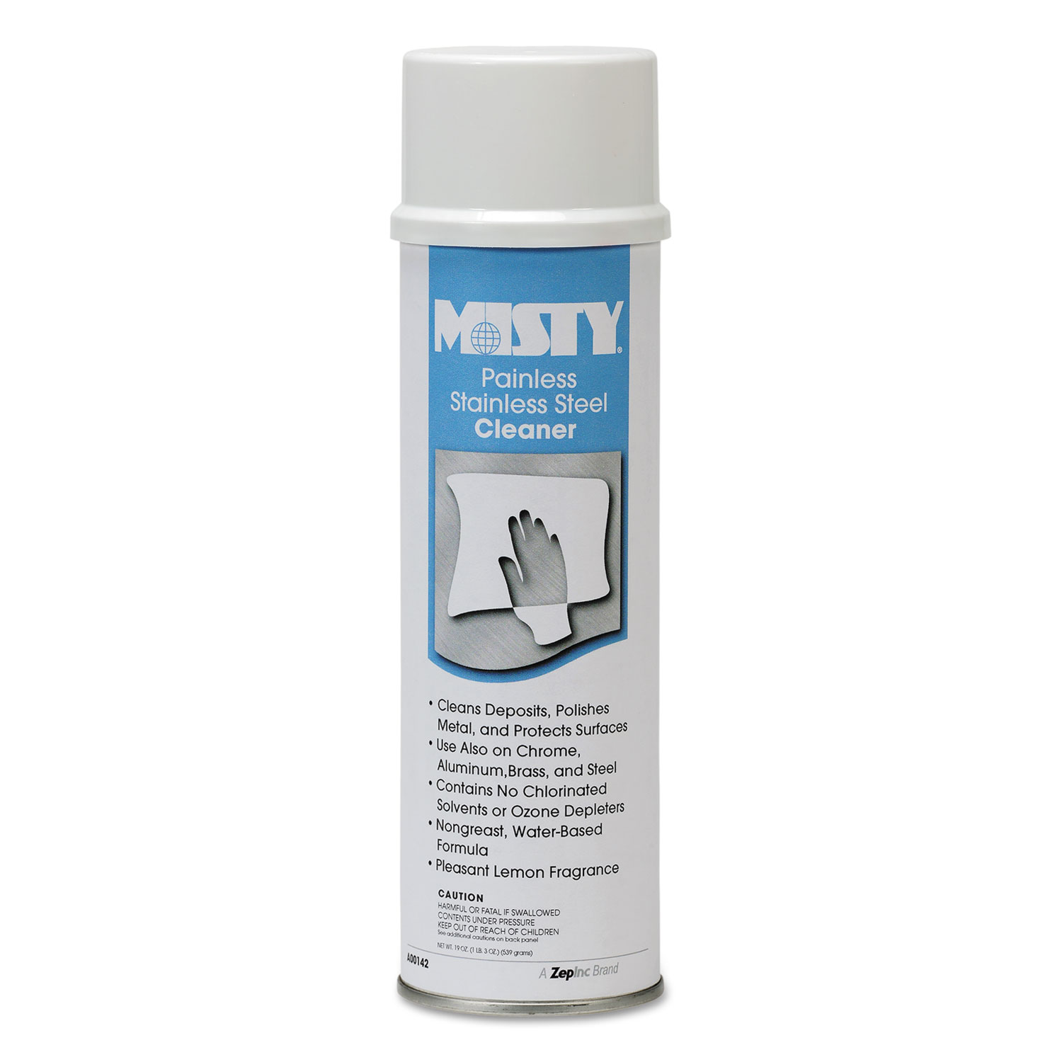  Misty 1001557 Water-Based Stainless Steel Cleaner, Lemon Scent, 18oz Aerosol, 12/Carton (AMR1001557) 
