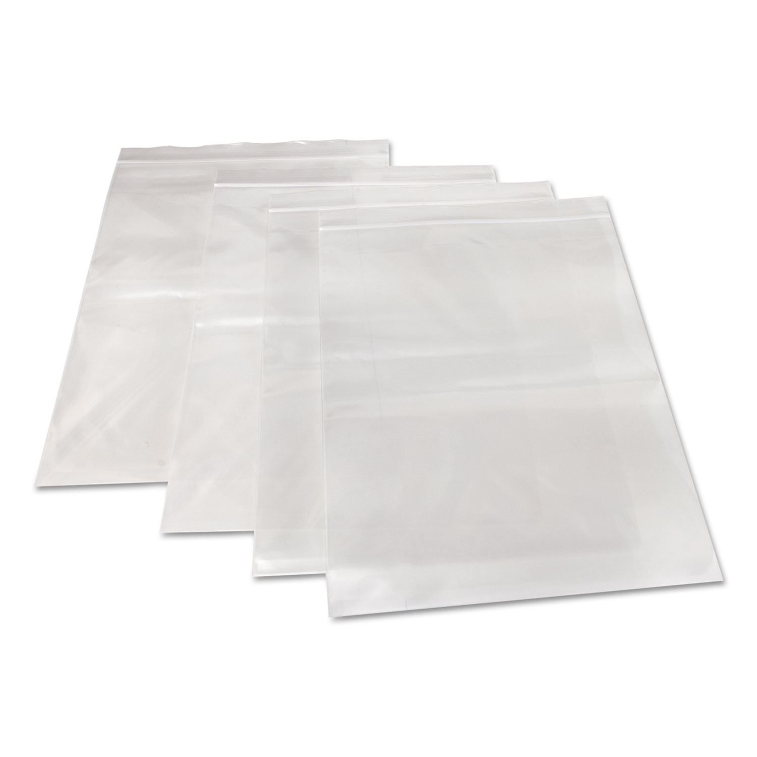 Zippit Resealable Bags, 4 mil, 9" x 12", Clear, 100 Bags/Pack, 5 Packs/Carton