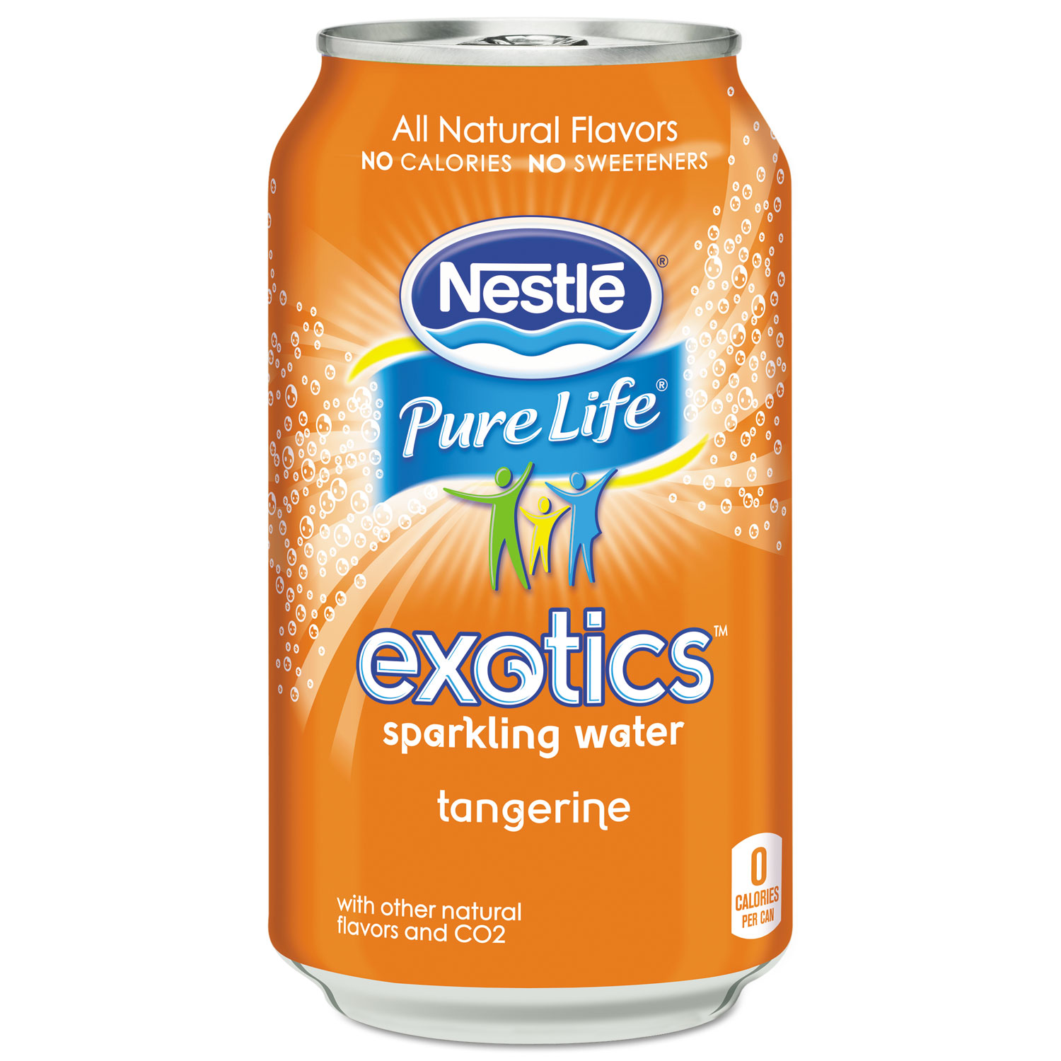 Pure Life Exotics Sparkling Water, Tangerine, 12 oz Can, 24/Carton