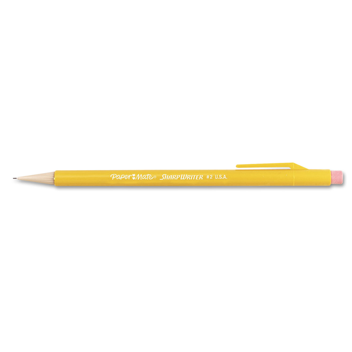  Paper Mate 1921221 Sharpwriter Mechanical Pencil, 0.7 mm, HB (#2.5), Black Lead, Classic Yellow Barrel, 36/Box (PAP1921221) 