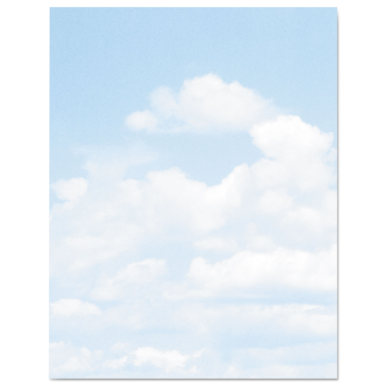 Design Suite Paper, 24 lbs., Clouds, 8 1/2 x 11, Blue/White, 100/Pack