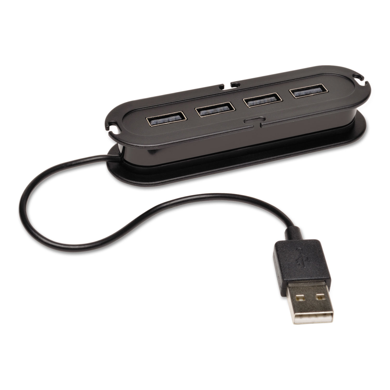 U222-004-R 4-Port USB 2.0 Ultra-Mini Hub, Black