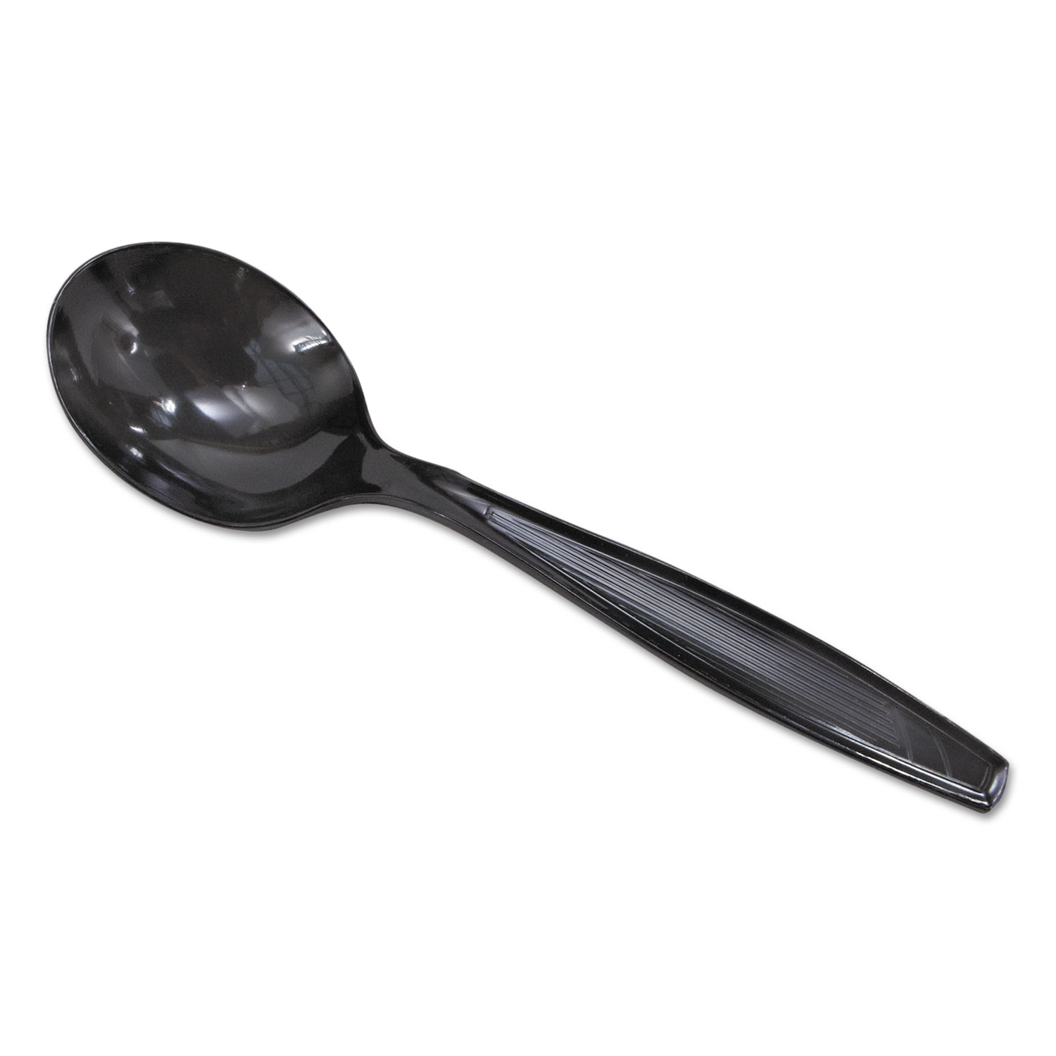  Dixie SH517 Plastic Cutlery, Heavyweight Soup Spoons, 5 3/4, Black, 1,000/Carton (DXESH517) 