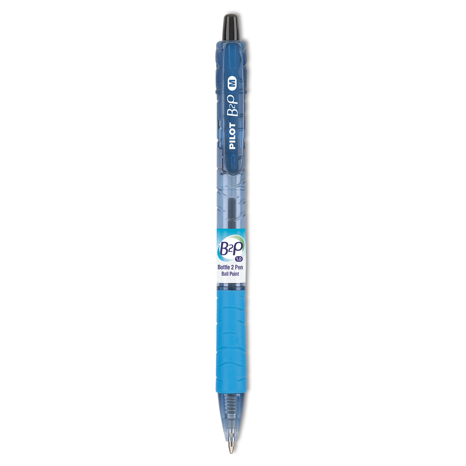  Pilot 32801 B2P Bottle-2-Pen Retractable Ballpoint Pen, 1mm, Blue Ink, Translucent Blue Barrel, Dozen (PIL32801) 