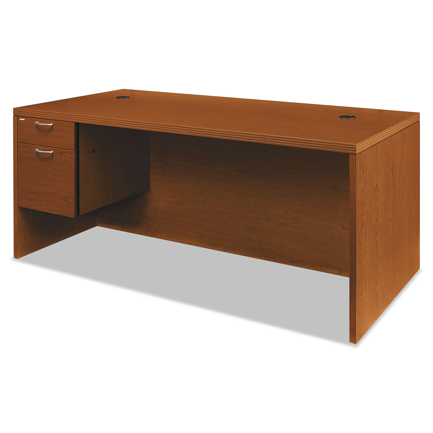Valido 11500 Series Left Pedestal Desk, 72w x 36d x 29 1/2h, Bourbon Cherry