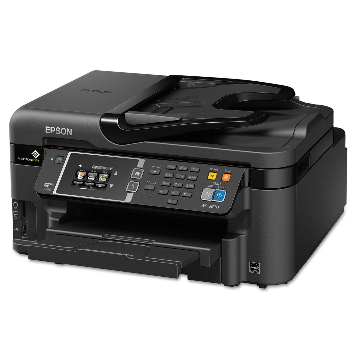 WorkForce 3620 Wireless All-in-One Inkjet Printer, Copy/Fax/Print/Scan