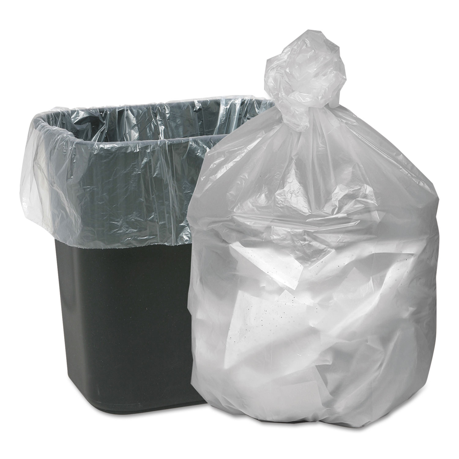Waste Can Liners, 16 gal, 6 mic, 24