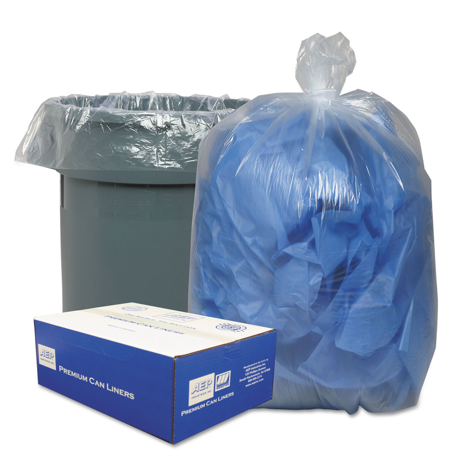  Classic Clear WEBBC37 Linear Low-Density Can Liners, 30 gal, 0.71 mil, 30 x 36, Clear, 250/Carton (WBI303618C) 