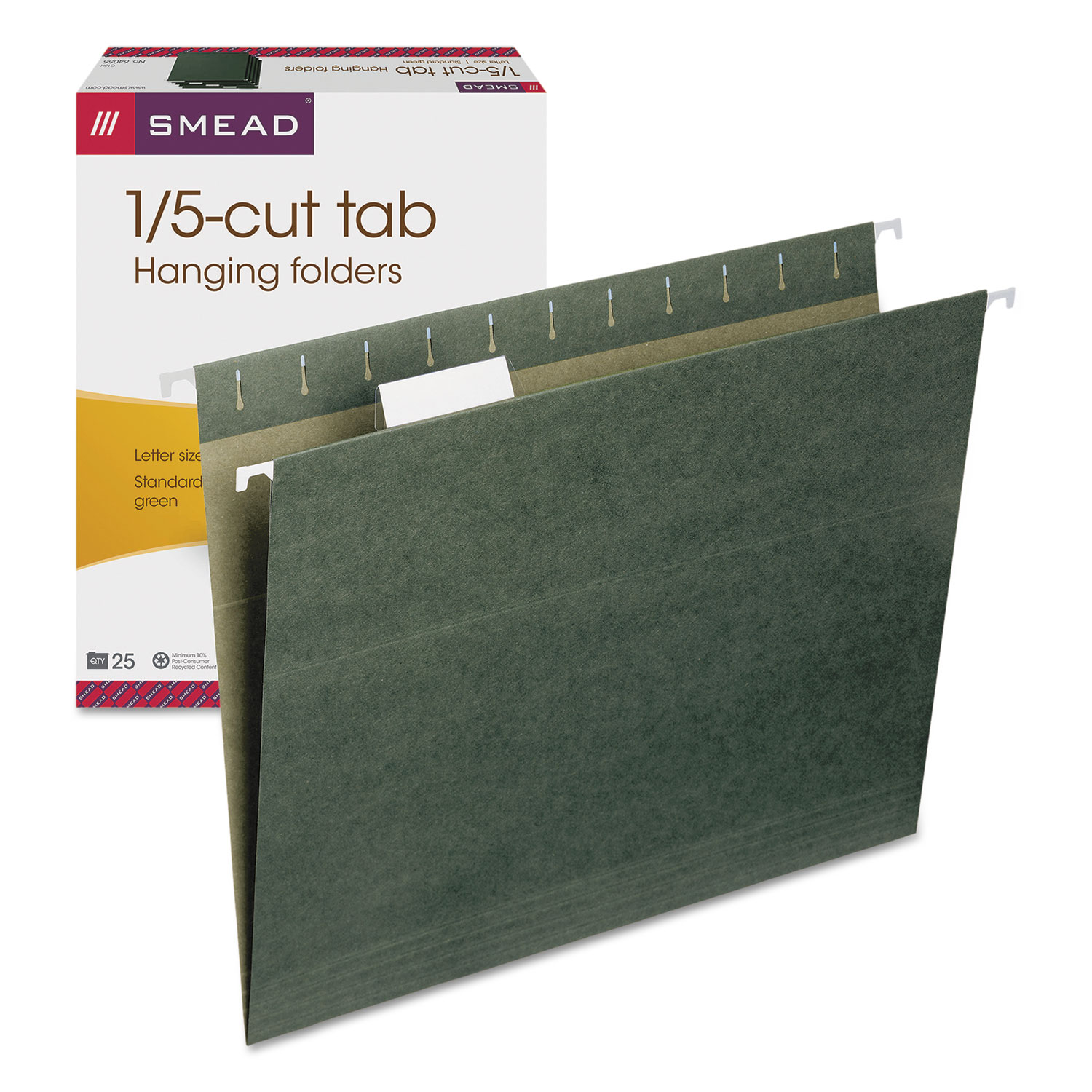 Hanging Organizer File Folders  Letter Size Green 25Pack Standard Adjustable Tab 