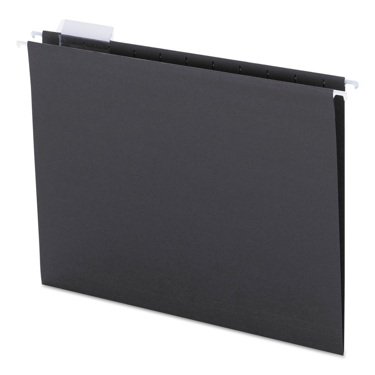 Hanging File Folders, 1/5 Cut, 11 Point Stock, Letter, Black, 25/Box