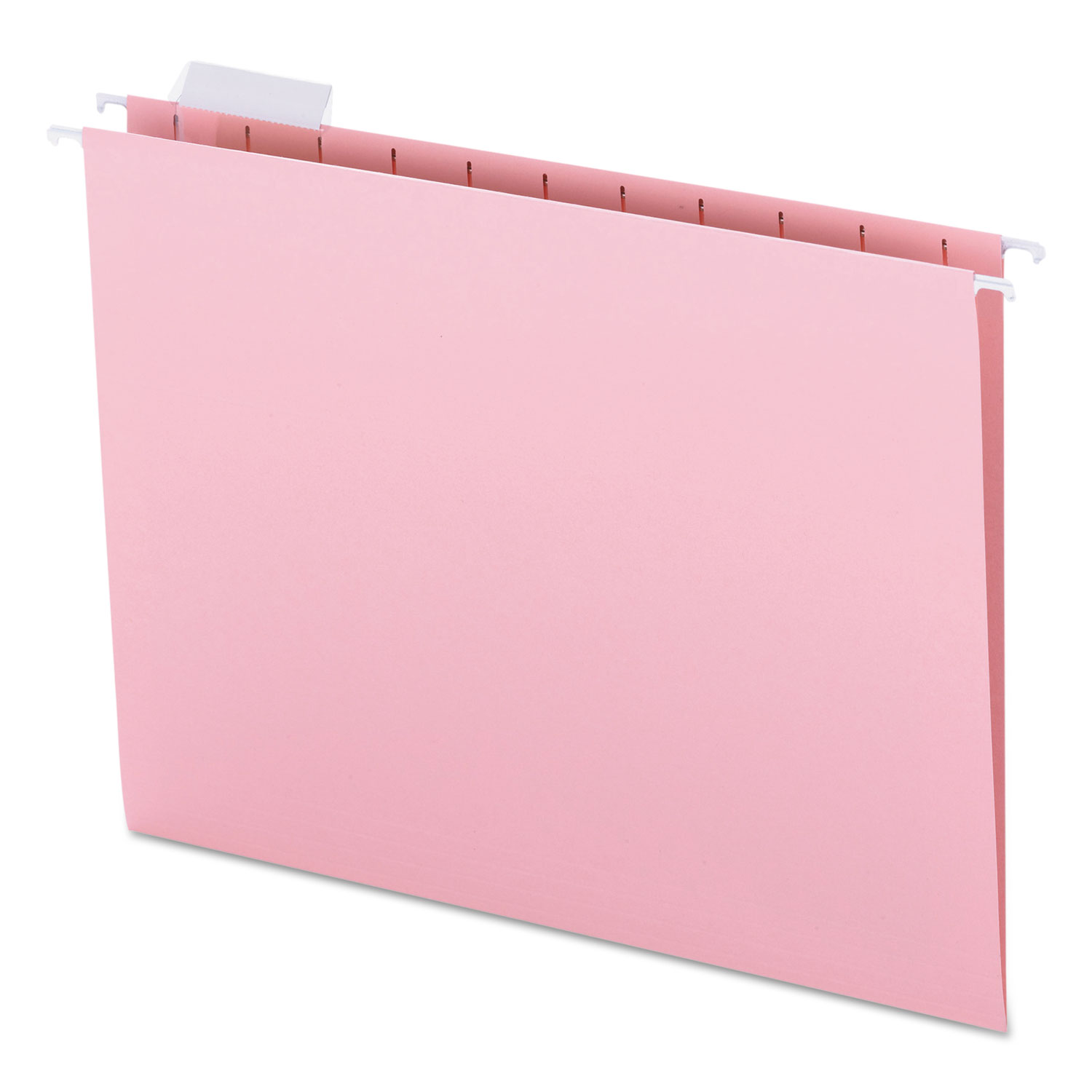 Hanging File Folders, 1/5 Tab, 11 Point Stock, Letter, Pink, 25/Box