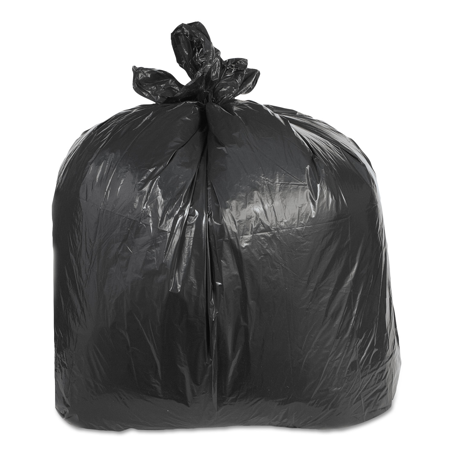 Recycled Can Liners 55-60gal 2mil 38 x 58 Black 100/Carton