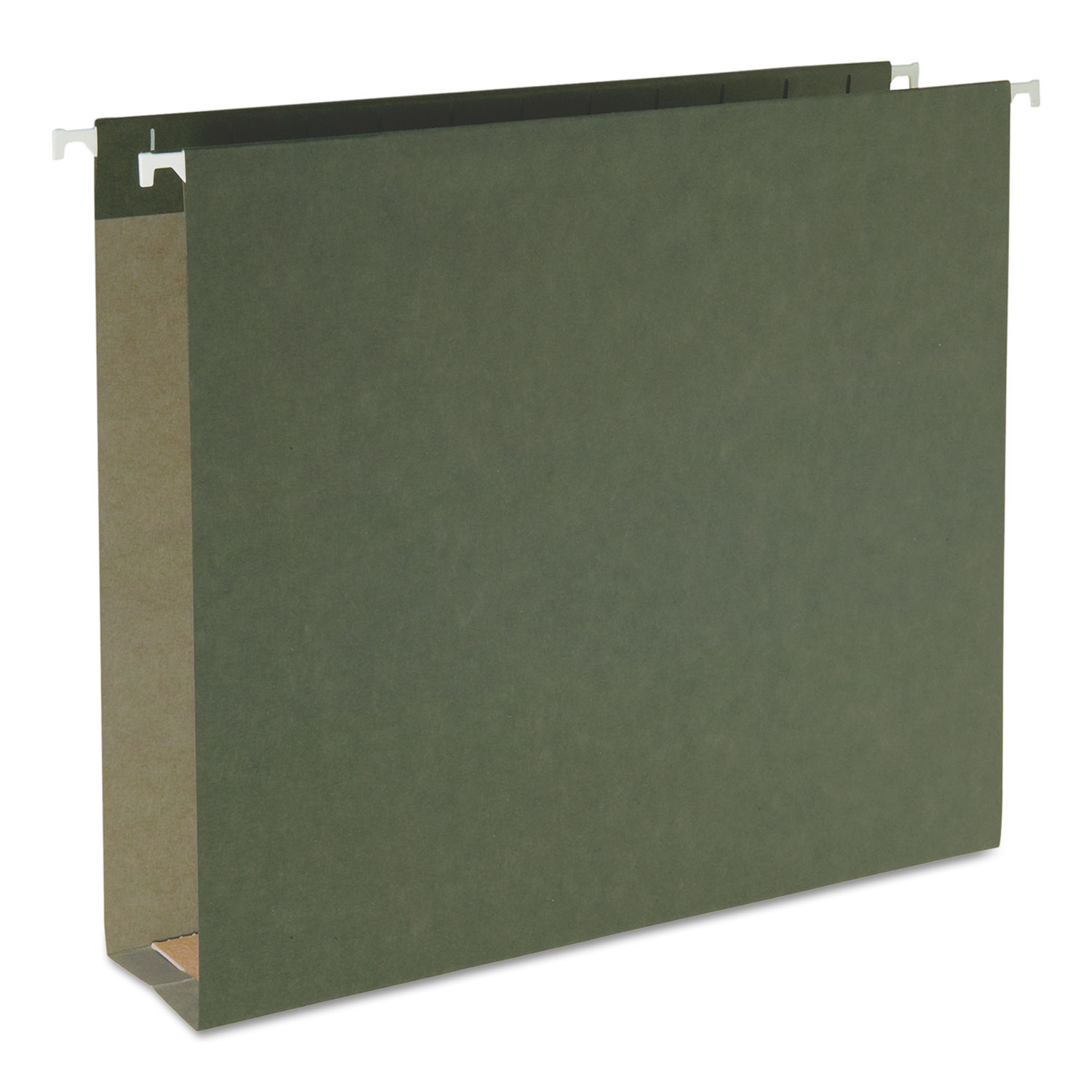 2 Capacity Box Bottom Hanging File Folders, Letter, Green, 25/Box