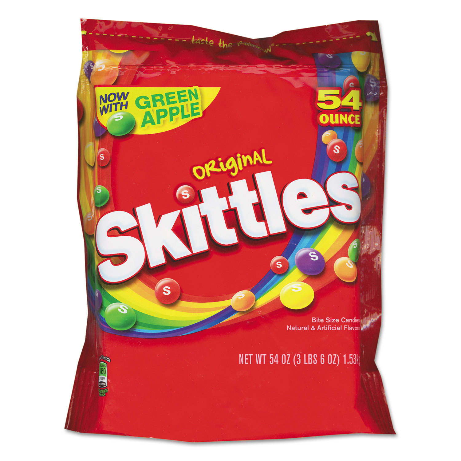  Skittles WMW24552 Chewy Candy, 3 lbs 6 oz Bag, Original (SKT24552) 