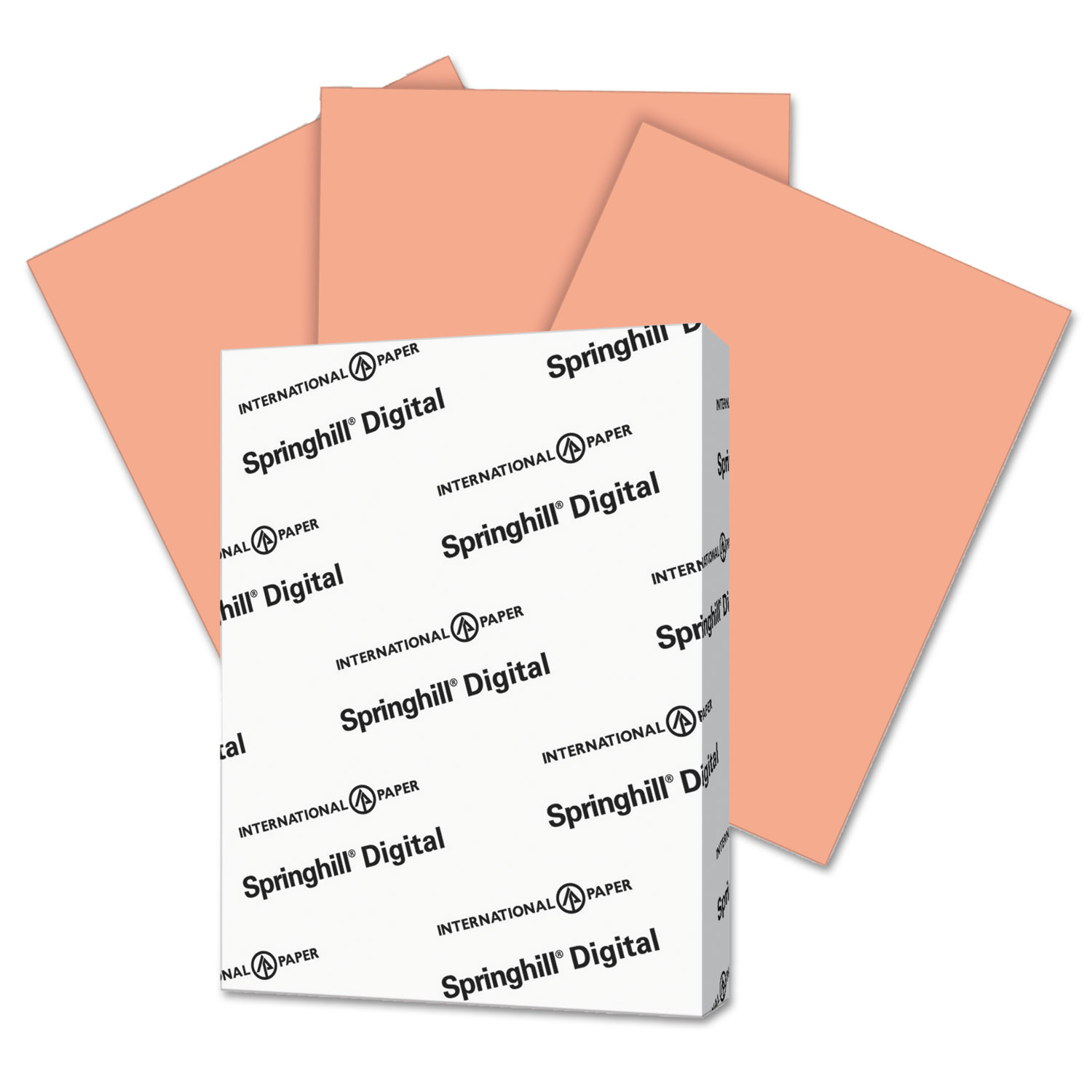  Springhill 085300 Digital Index Color Card Stock, 110lb, 8.5 x 11, Salmon, 250/Pack (SGH085300) 