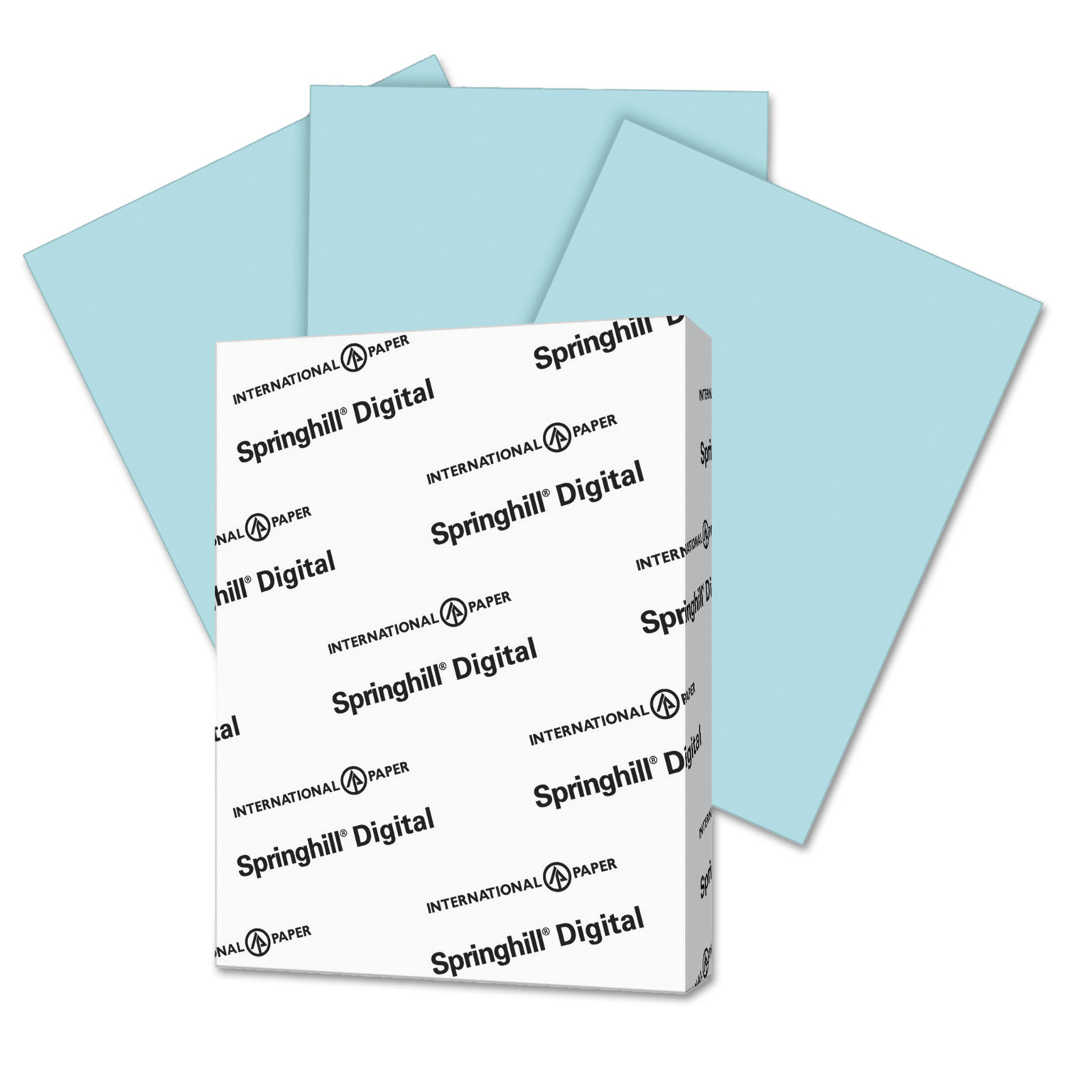  Springhill 025300 Digital Index Color Card Stock, 110lb, 8.5 x 11, Blue, 250/Pack (SGH025300) 