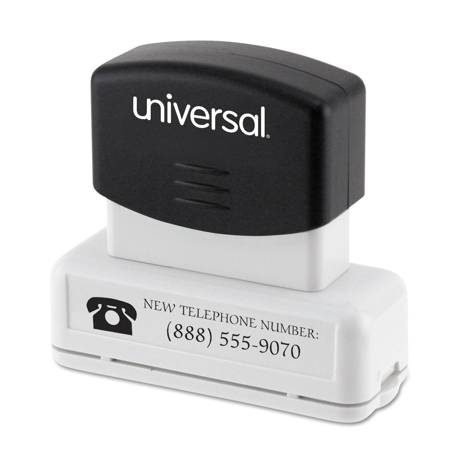  Universal UNV10027GN Recycled Custom Micropore Stamp, Preinked, 2 3/8 x 3/4 (UNV10027GN) 