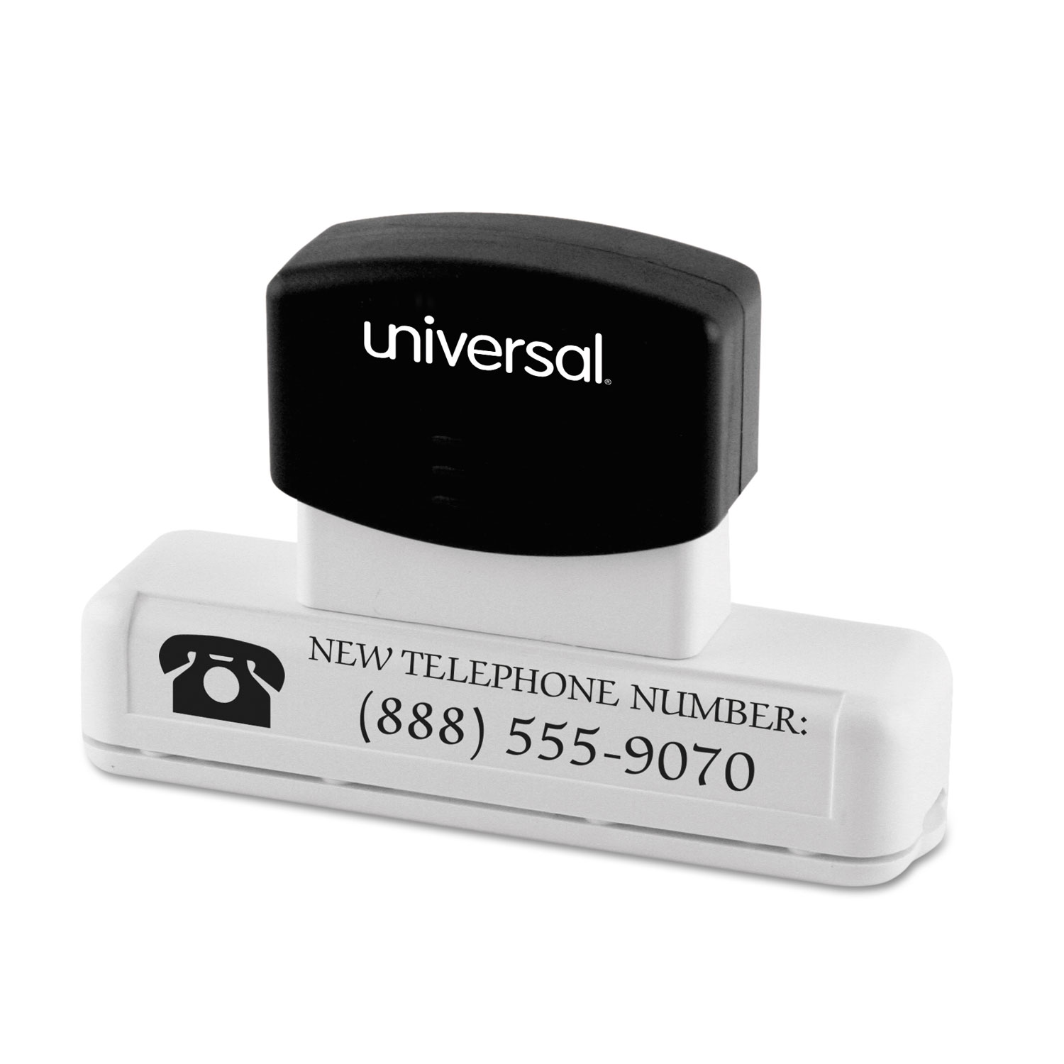  Universal UNV10028GN Recycled Custom Micropore Stamp, Preinked, 3 1/2 x 3/4 (UNV10028GN) 