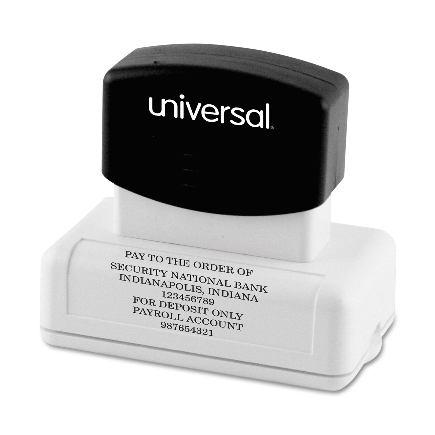  Universal UNV10032GN Recycled Custom Micropore Stamp, Preinked, 1 3/8 x 2 1/2 (UNV10032GN) 
