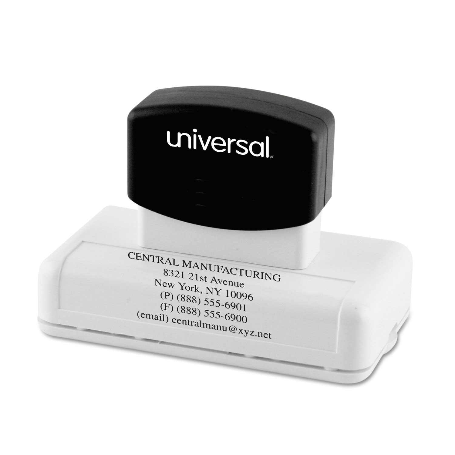  Universal UNV10034GN Recycled Custom Micropore Stamp, Preinked, 1 3/4 x 3 1/4 (UNV10034GN) 