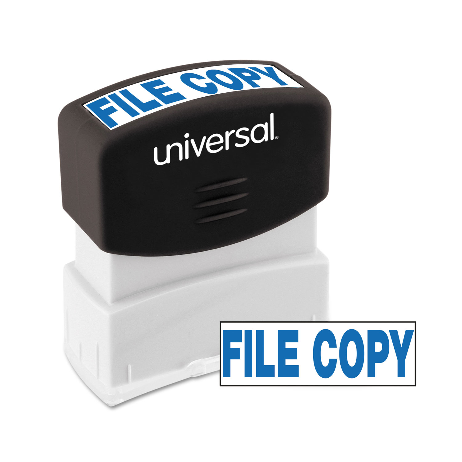  Universal UNV10104 Message Stamp, FILE COPY, Pre-Inked One-Color, Blue (UNV10104) 