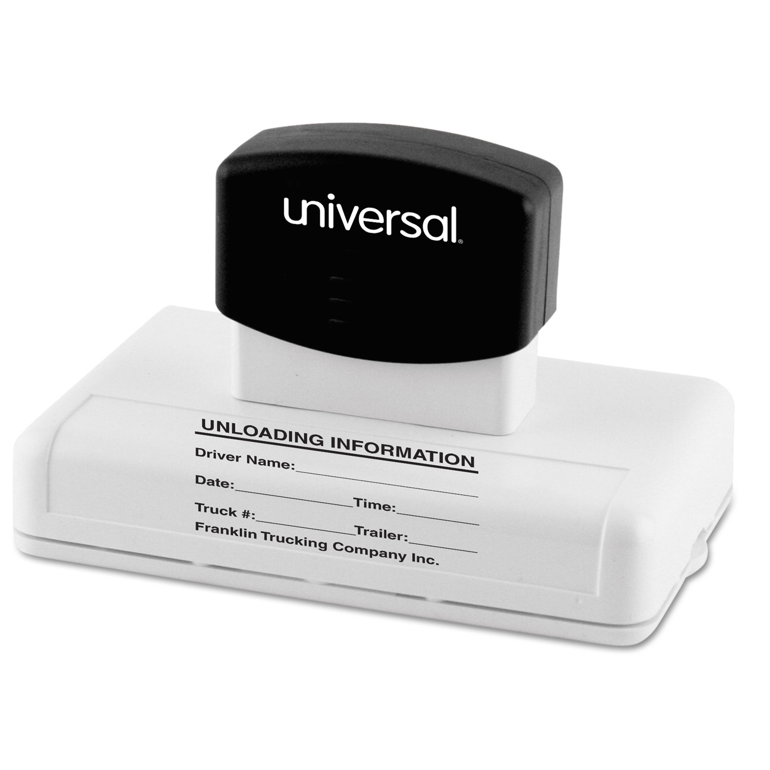  Universal UNV10035GN Recycled Custom Micropore Stamp, Preinked, 2 3/4 x 3 3/4 (UNV10035GN) 