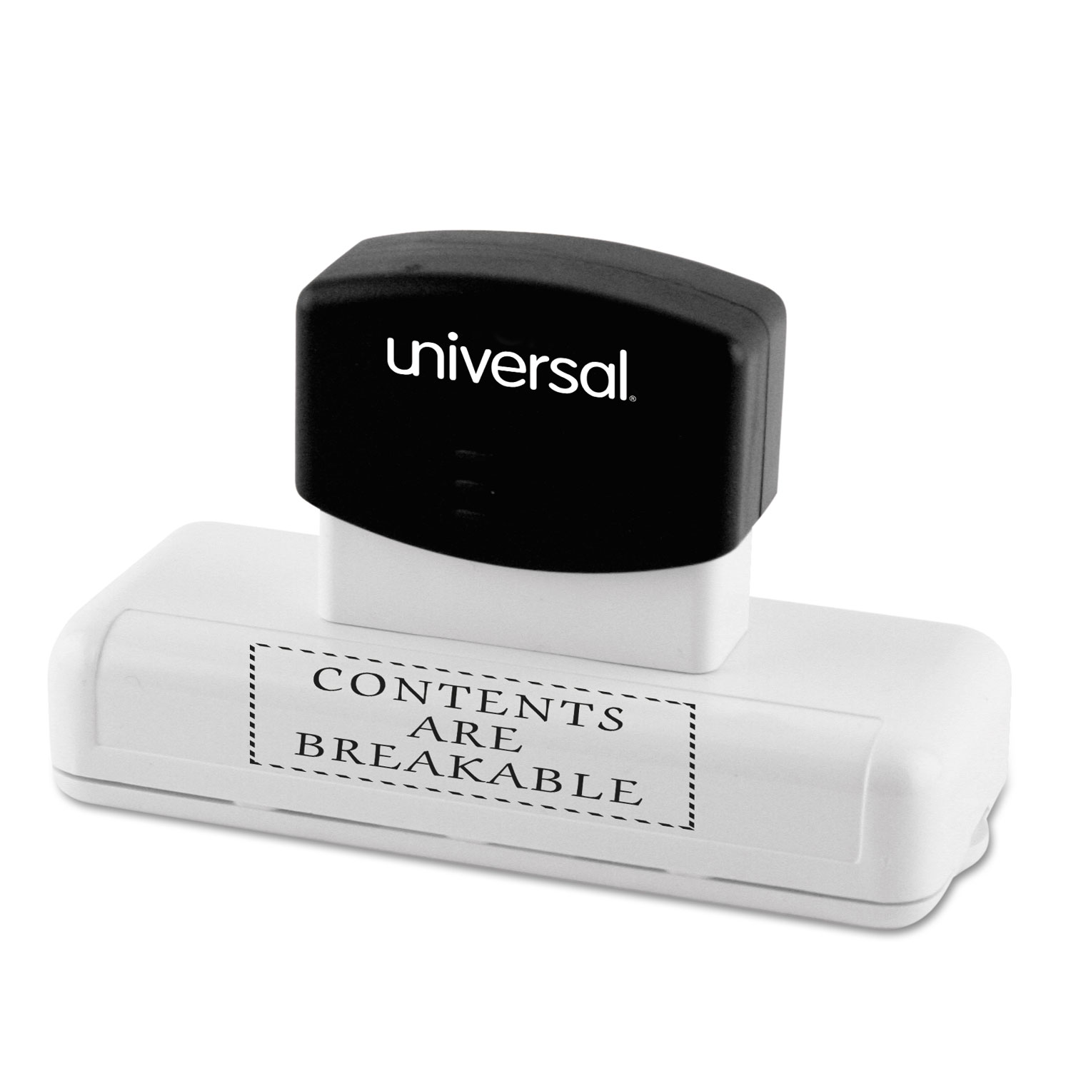  Universal UNV10033GN Recycled Custom Micropore Stamp, Preinked, 1 3/8 x 3 3/4 (UNV10033GN) 