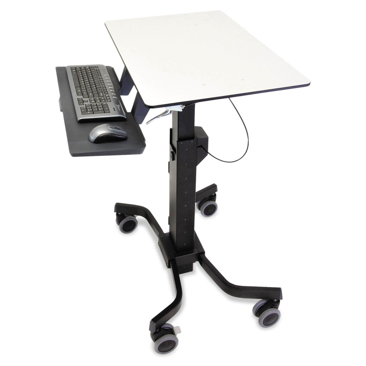 TeachWell Mobile Digital Sit-Stand Workstation, 31 x24 1/8 x 51 7/8, Gray/Black