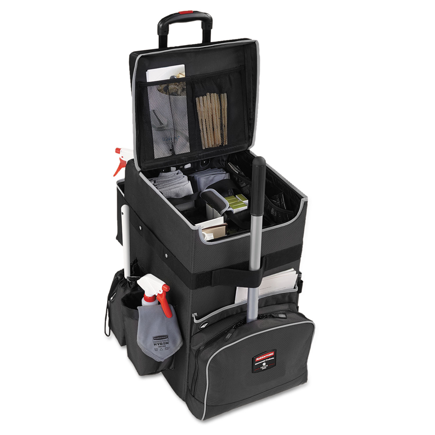  Rubbermaid Commercial 1902465 Executive Quick Cart, Large, 14.25w x 16.5d x 25h, Dark Gray (RCP1902465) 