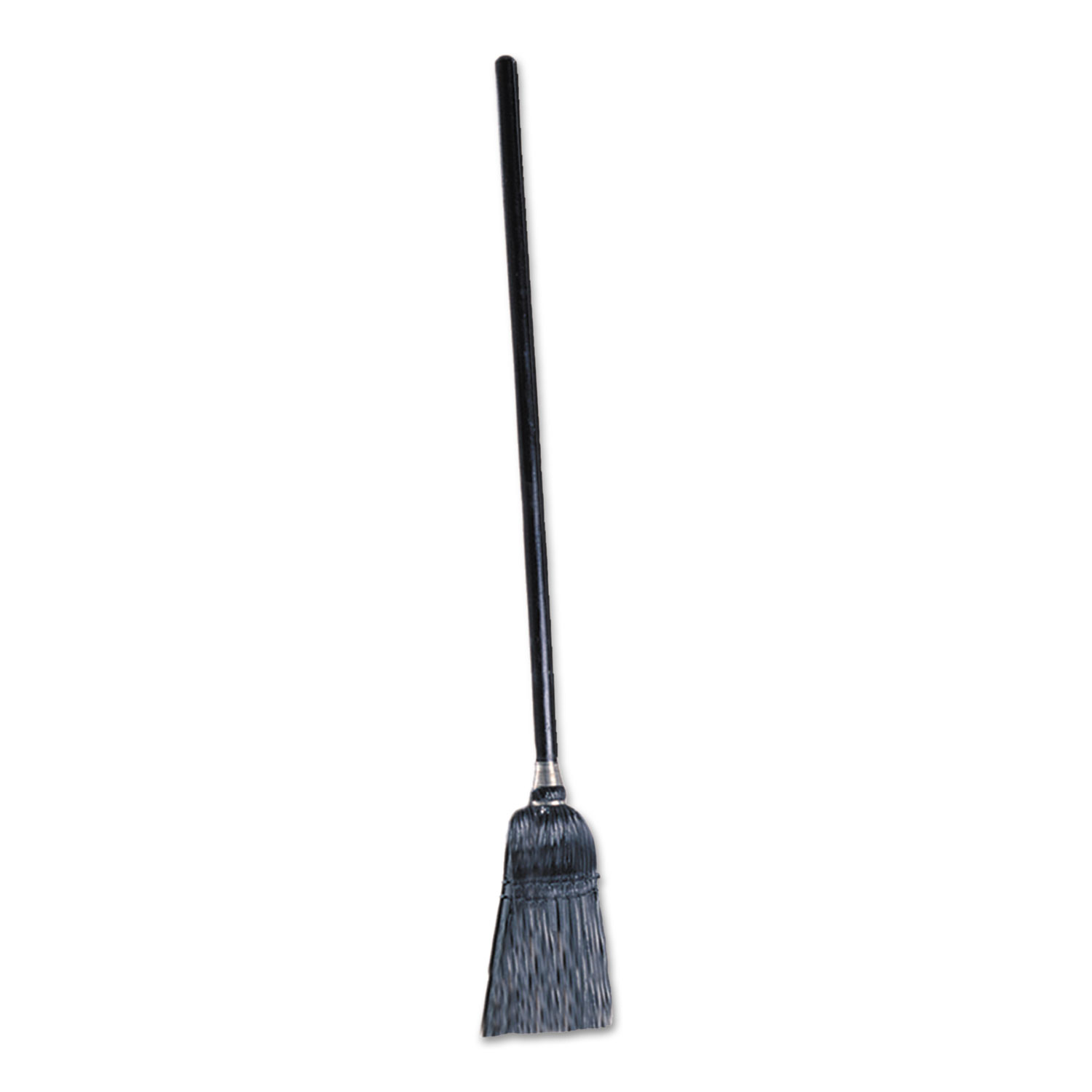 Lobby Pro Synthetic-Fill Broom, 37 1/2 Handle, Black