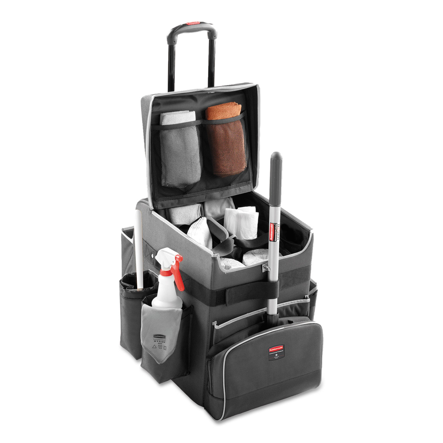  Rubbermaid Commercial 1902467 Executive Quick Cart, Small, 14.25w x 16.5d x 17h, Dark Gray (RCP1902467) 