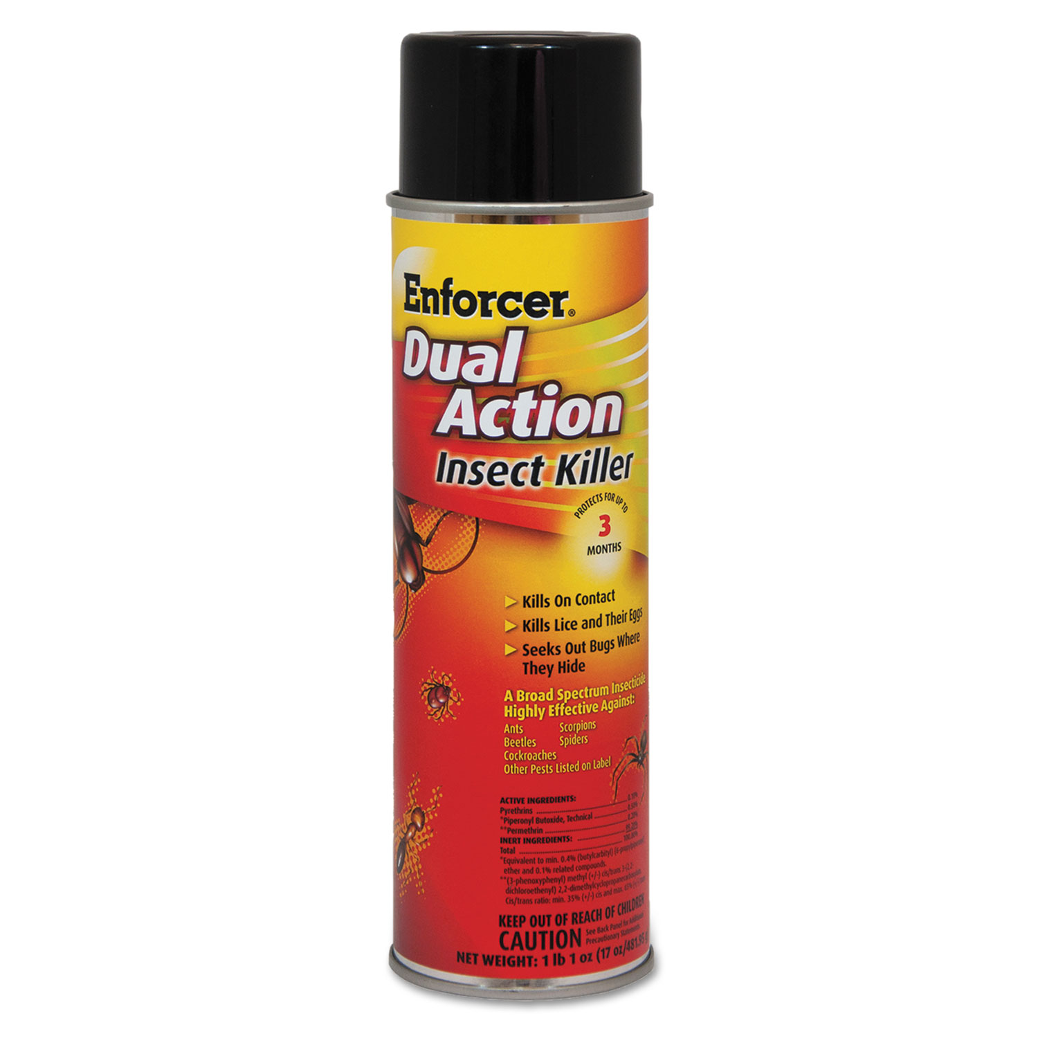 Dual Action Insect Killer, For Flying/Crawling Insects, 17 oz Aerosol