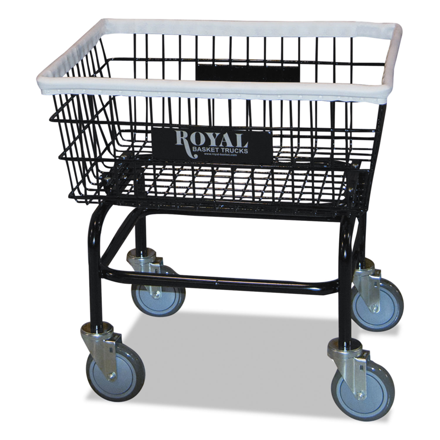 Small Wire Laundry Cart, 21 x 26 x 26 1/2, 200 lbs. Capacity, Black