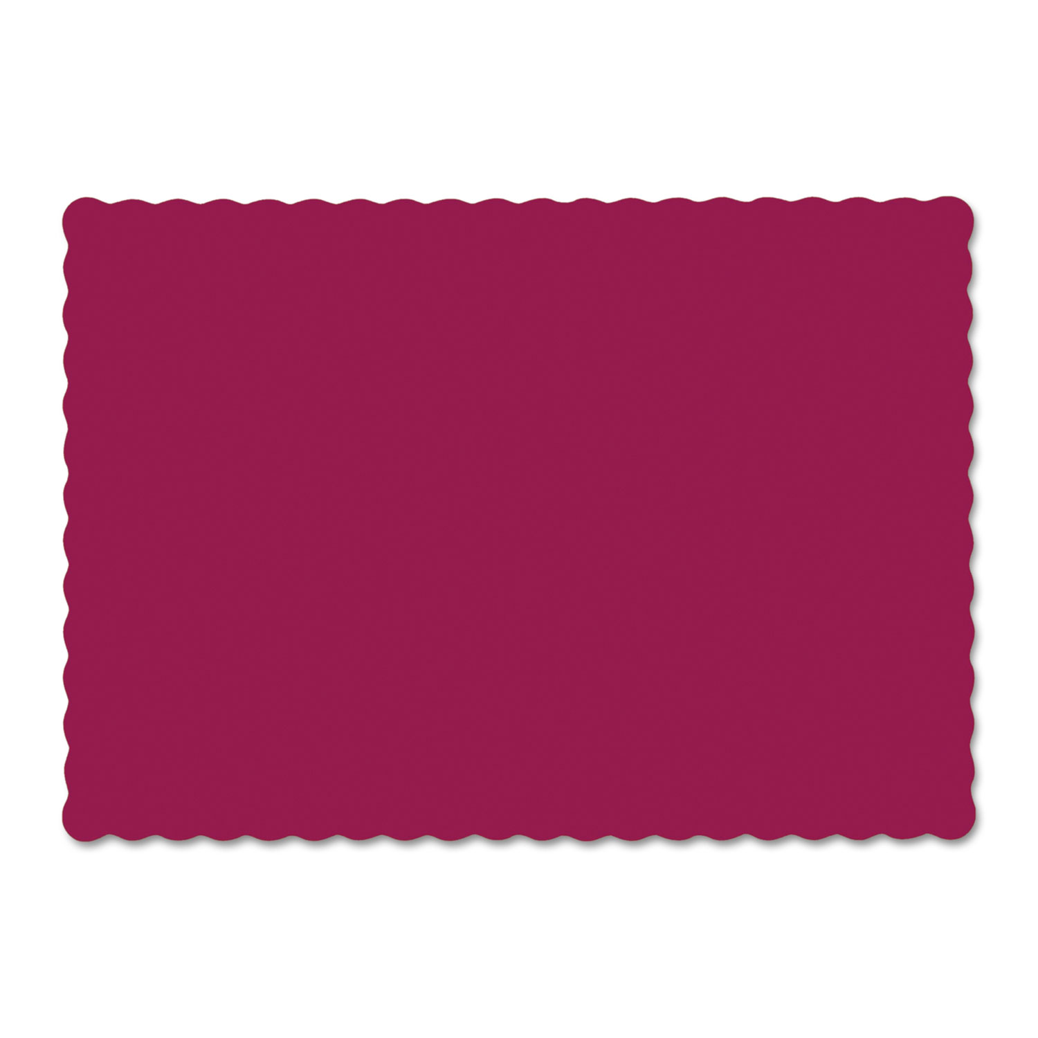  Hoffmaster 310524 Solid Color Scalloped Edge Placemats, 9.5 x 13.5, Burgundy, 1,000/Carton (HFM310524) 