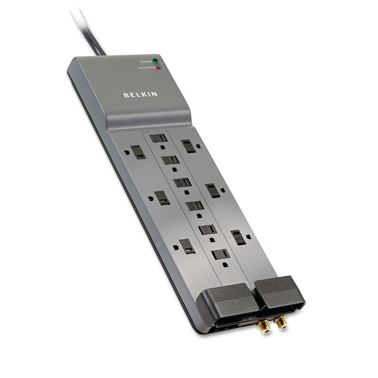  Belkin BE112230-08 Professional Series SurgeMaster Surge Protector, 12 Outlets, 8 ft Cord (BLKBE11223008) 