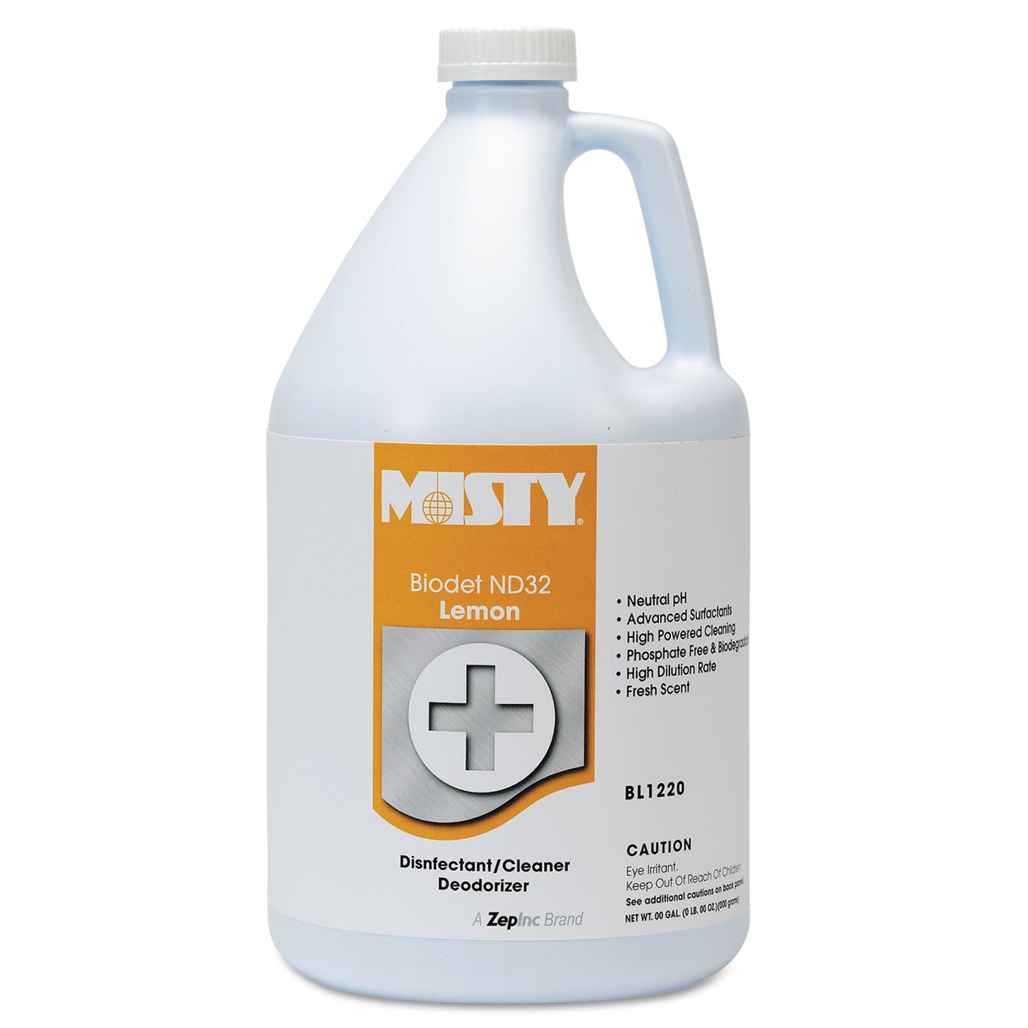 Misty 1038806 BIODET ND-32, Lemon, 1gal Bottle, 4/Carton (AMR1038806) 