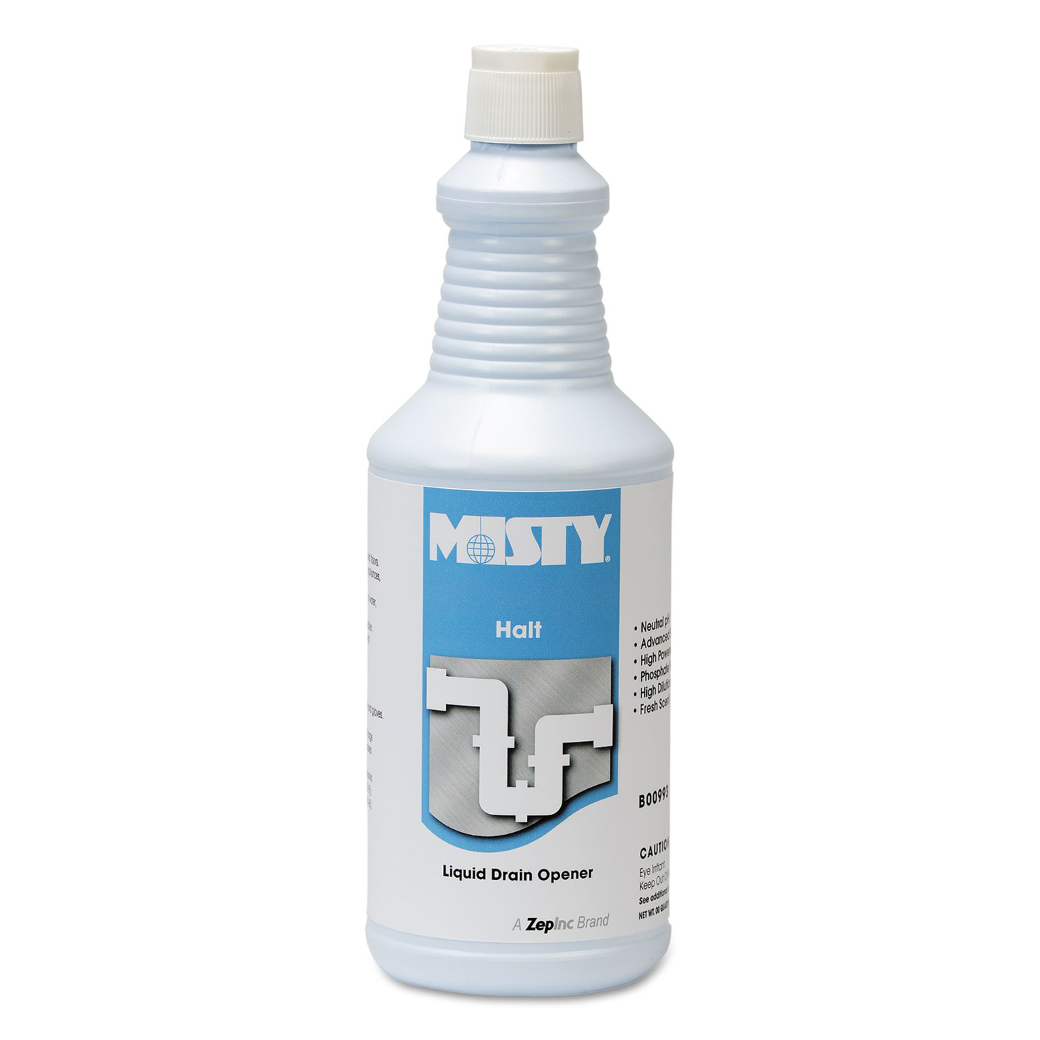  Misty 1003698 Halt Liquid Drain Opener, 32oz Bottle, 12/Carton (AMR1003698) 